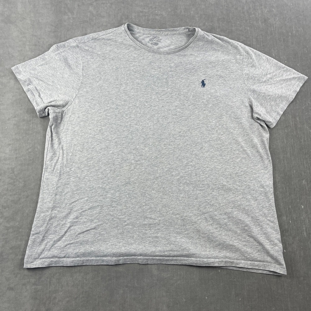 Polo Ralph Lauren Men X-Large Gray Short Sleeve T-Shirt Embroidered Pony Logo